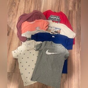 Nike Gray Boys' Short Sleeve Logo Tee - Gray and Other Brands